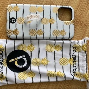 Loopy Case for iPhone 11 Pro Pineapple Gold Black Matte Edition